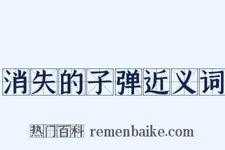 消失的子弹近义词是什么意思的图片